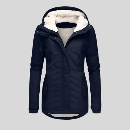 Elodia | Chaqueta larga impermeable con capucha