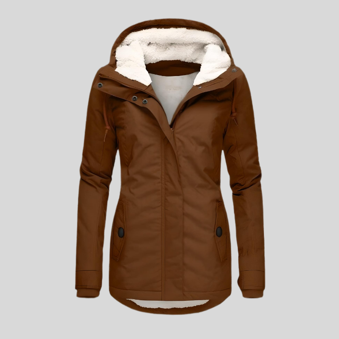 Elodia | Chaqueta larga impermeable con capucha