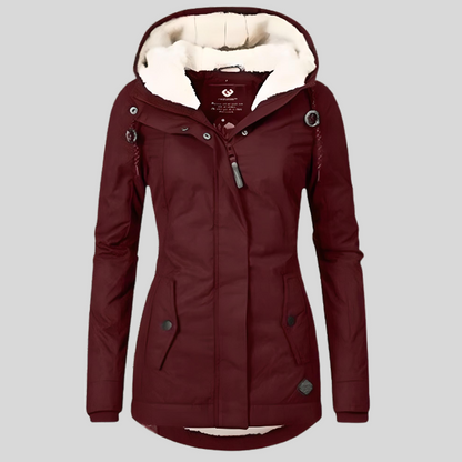 Elodia | Chaqueta larga impermeable con capucha