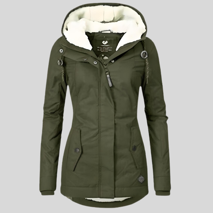 Elodia | Chaqueta larga impermeable con capucha