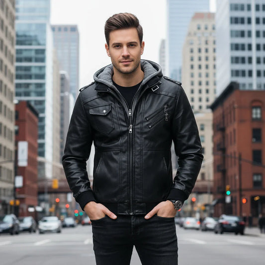 BIKER | ABRIGO DE CUERO