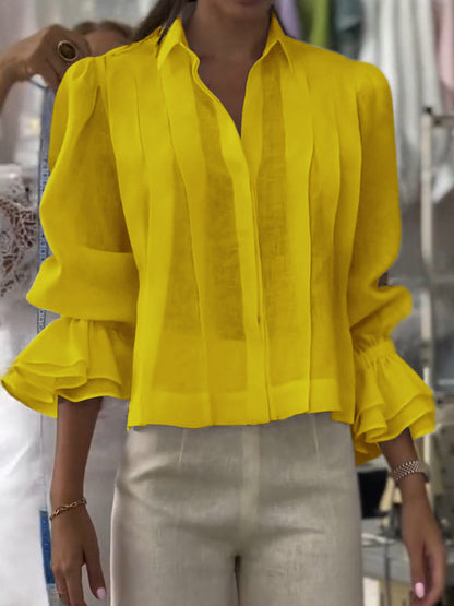 Madeleine | Blouse en coton avec plis flatteurs