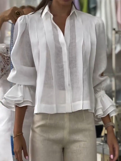 Madeleine | Blouse en coton avec plis flatteurs