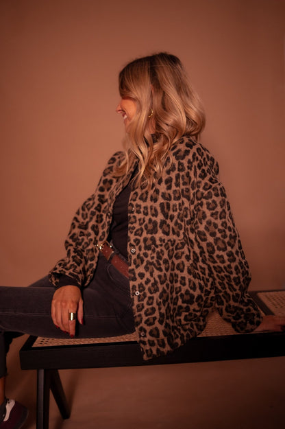 Leonor | Chaqueta corta con estampado de leopardo