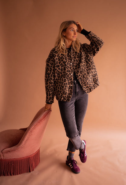 Leonor | Chaqueta corta con estampado de leopardo