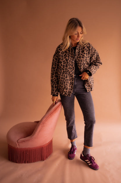 Leonor | Chaqueta corta con estampado de leopardo