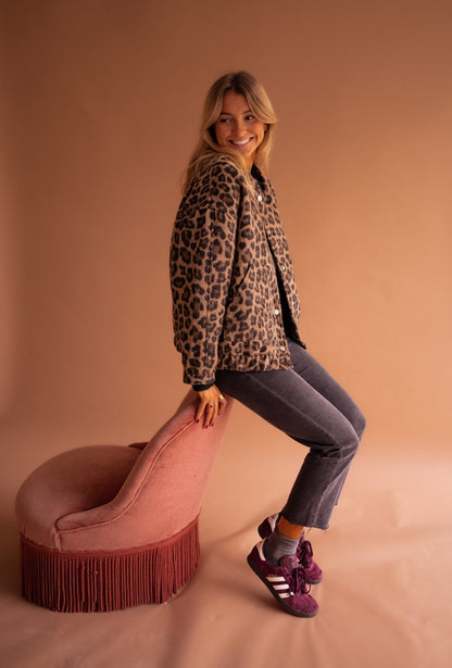 Leonor | Chaqueta corta con estampado de leopardo